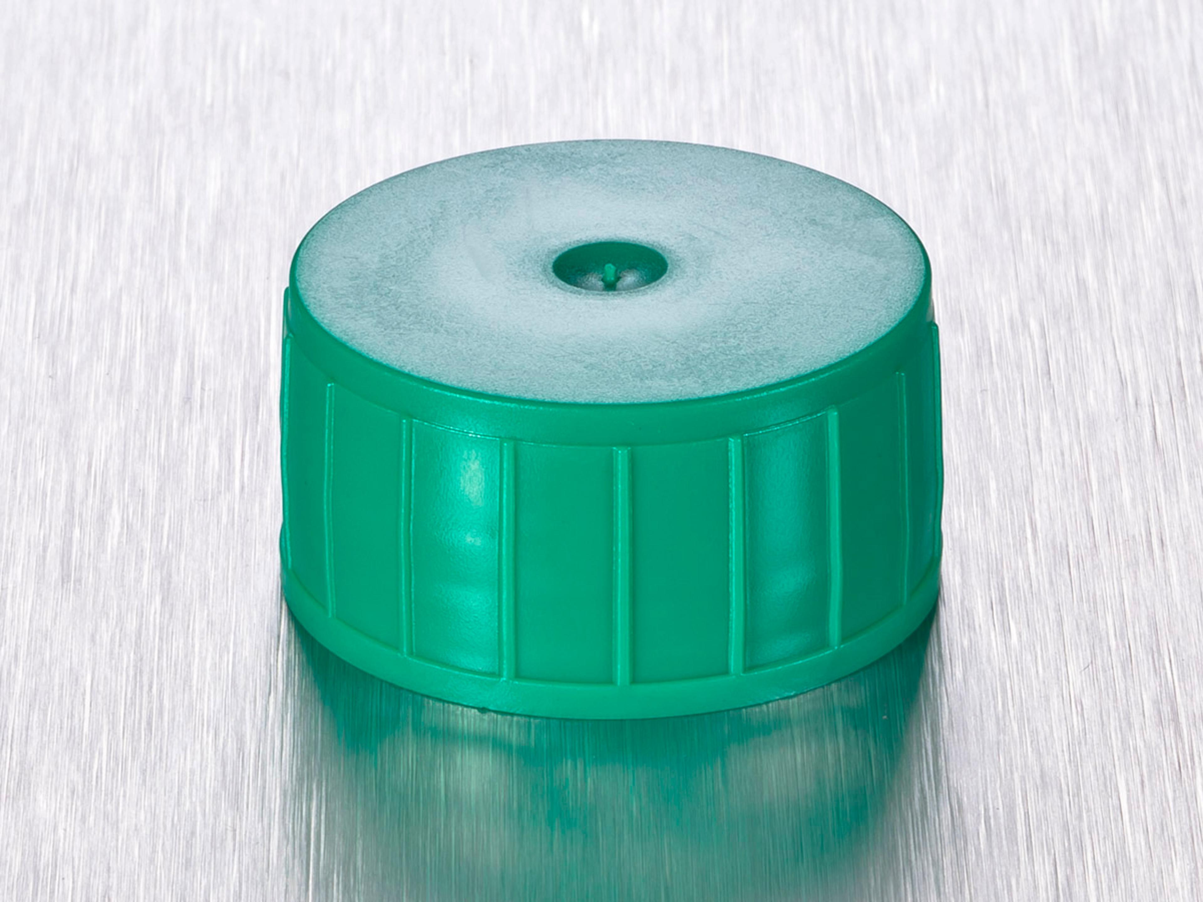 Corning® Gosselin™ Screw Cap for 40 mL Straight Container, Green PE, 450/Bag, 3150/Case - Corning Life Sciences