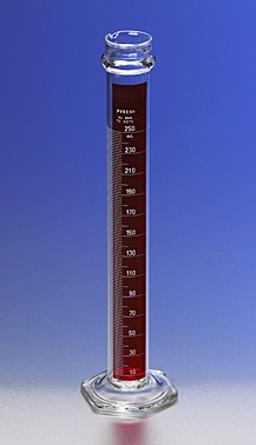 PYREX® 25 mL Single Metric Scale Cylinders, Reinforced Glass Bead, Lifetime Red™, TC - Corning Life Sciences - General Lab