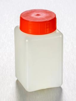Corning® Gosselin™ Square HDPE Bottle, 150 mL, 37 mm Red Cap, Assembled, 300/Case - Corning Life Sciences