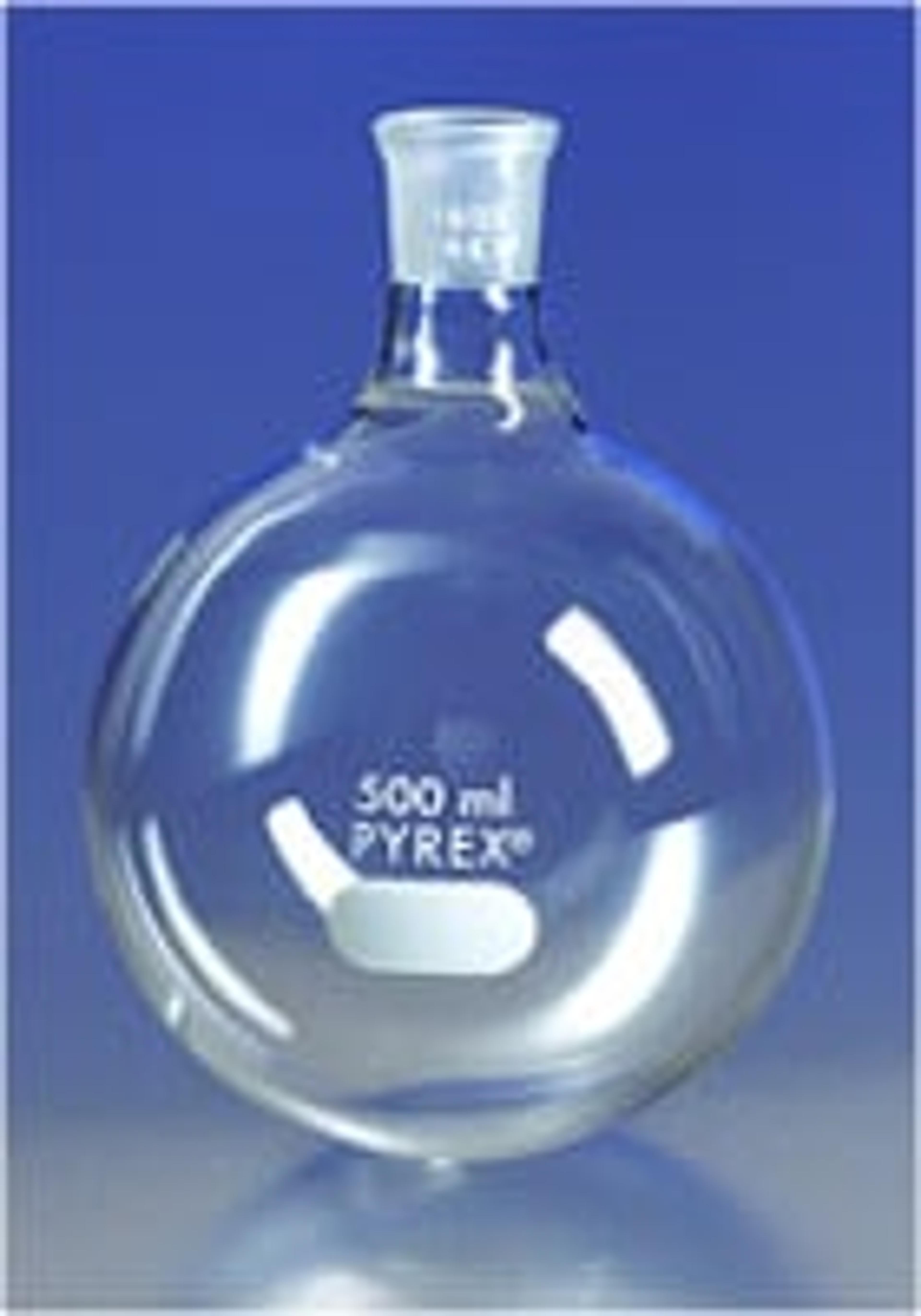 PYREX® 100 mL Short Neck Boiling Flask, Round Bottom, 24/40 Standard Taper Joint - Corning Life Sciences - Life Sciences