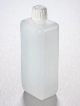 Corning® Gosselin™ Rectangular HDPE Bottle, 500 mL, Graduated, 20 mm White Tamper-evident Cap with Shaped Seal, Non-assembled, 170/Case - Corning Life Sciences
