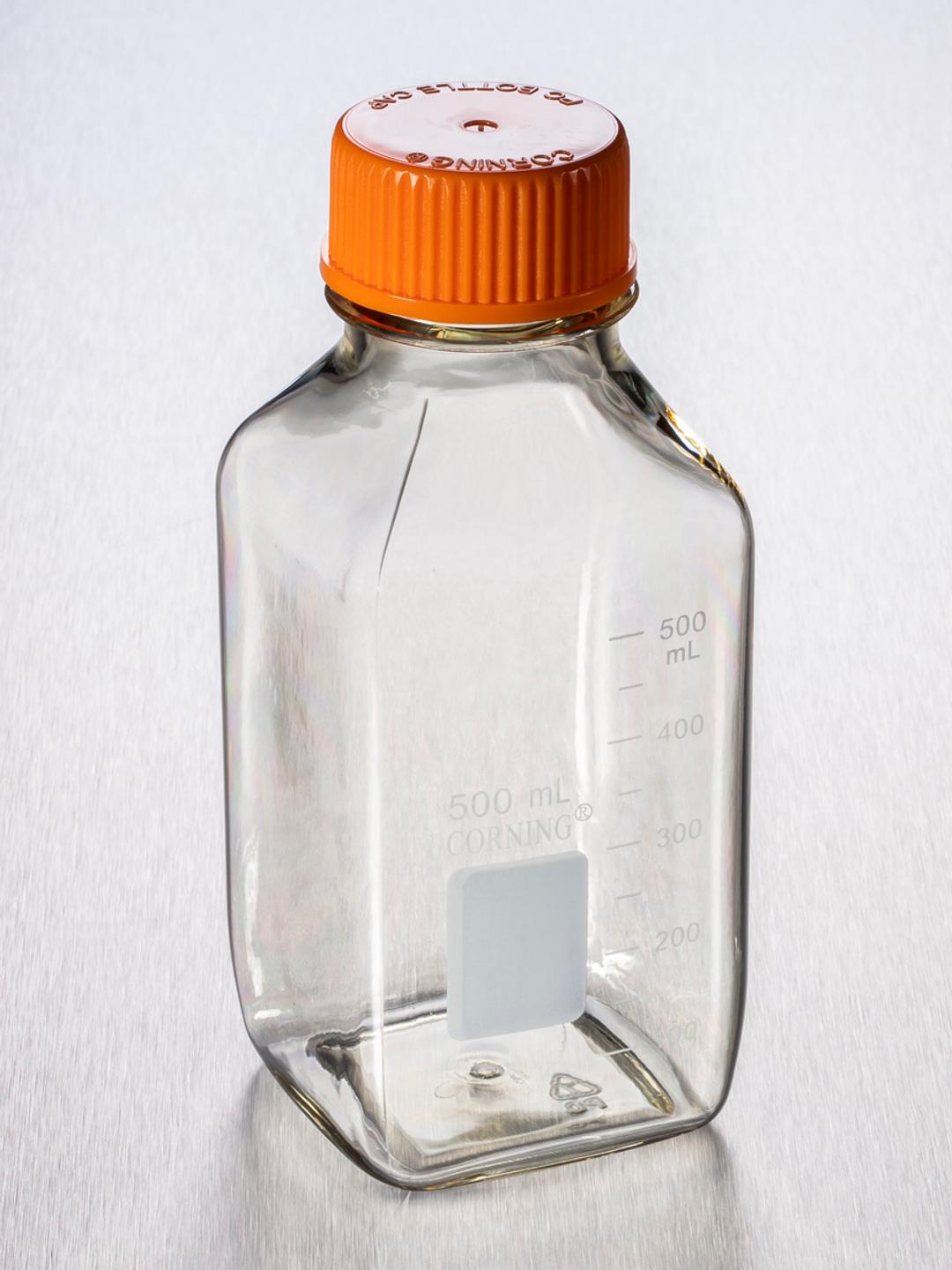 Corning® 500 mL Square Polycarbonate Storage Bottles with 45 mm Caps - Corning Life Sciences - General Lab