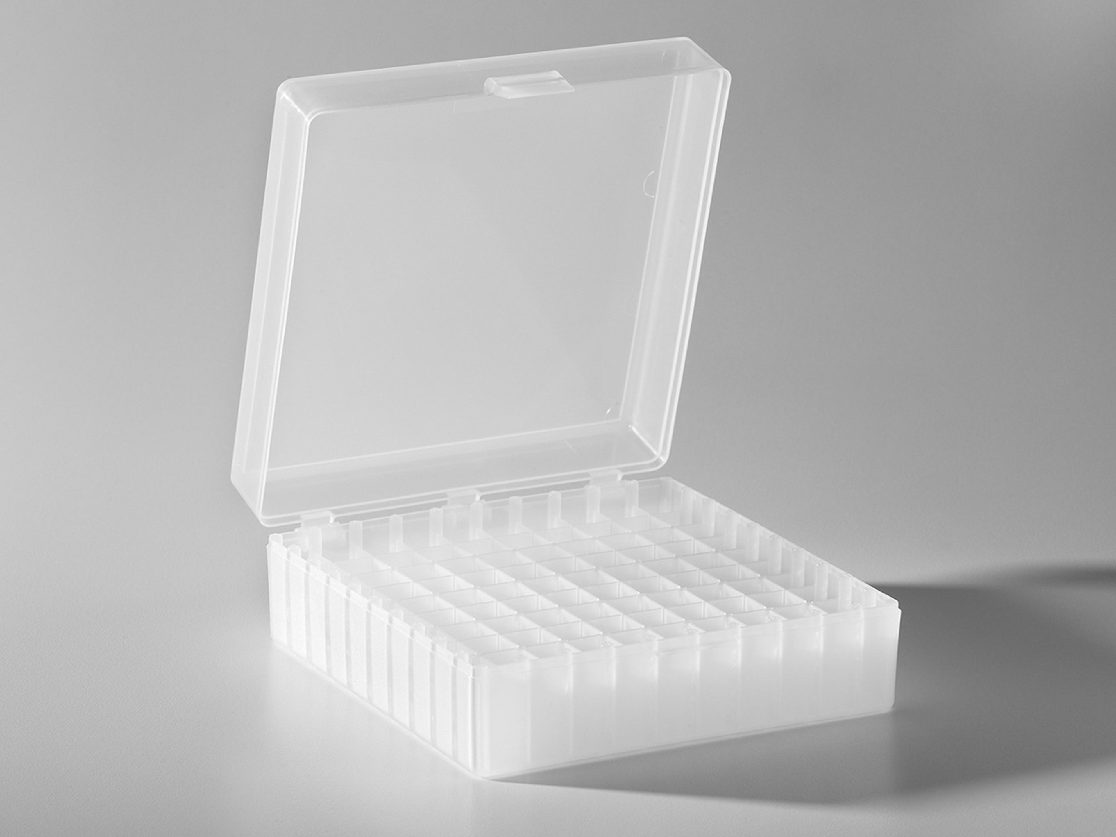 Axygen® Microcentrifuge Tube Storage Box, 100 x 1.5 to 2.0 mL, Natural - Corning Life Sciences