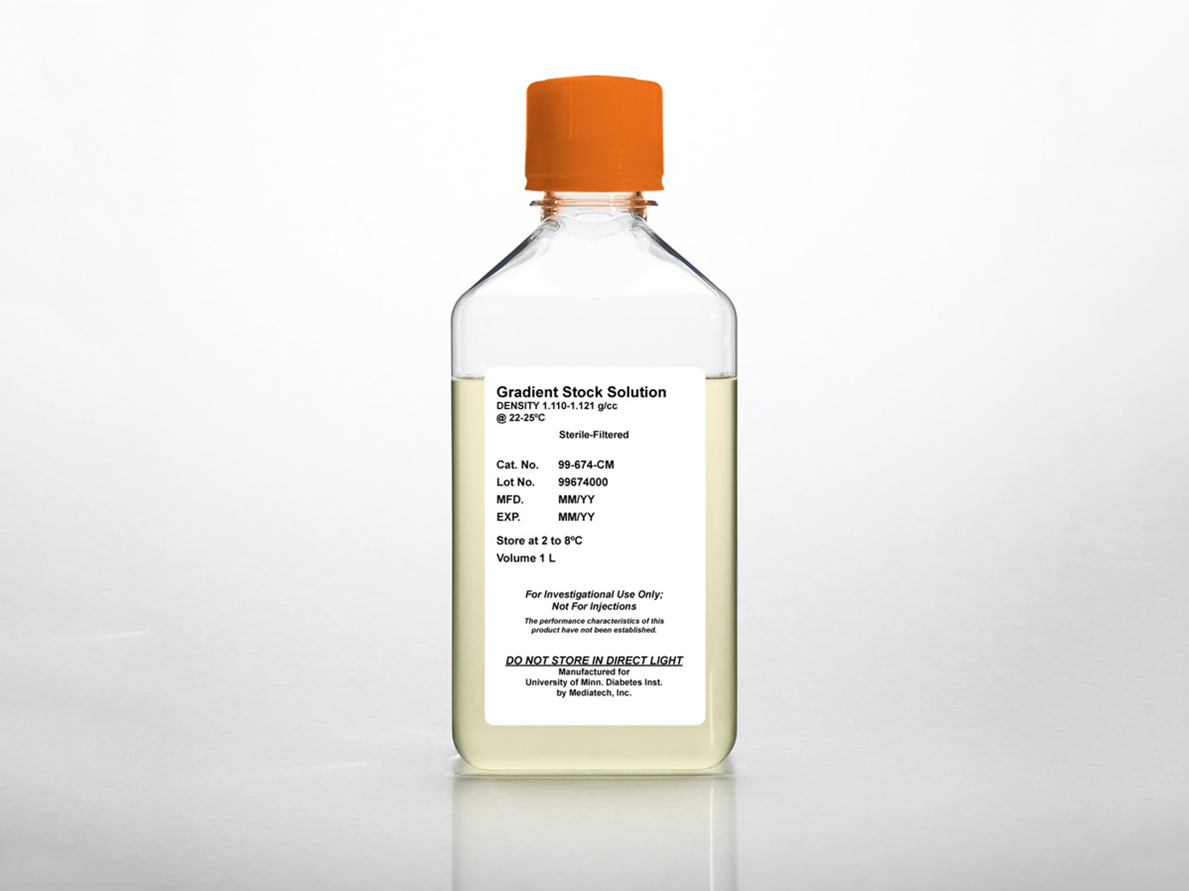 Corning® Gradient Stock Solution density 1.110 to 1.121 g/cm³ - Corning Life Sciences
