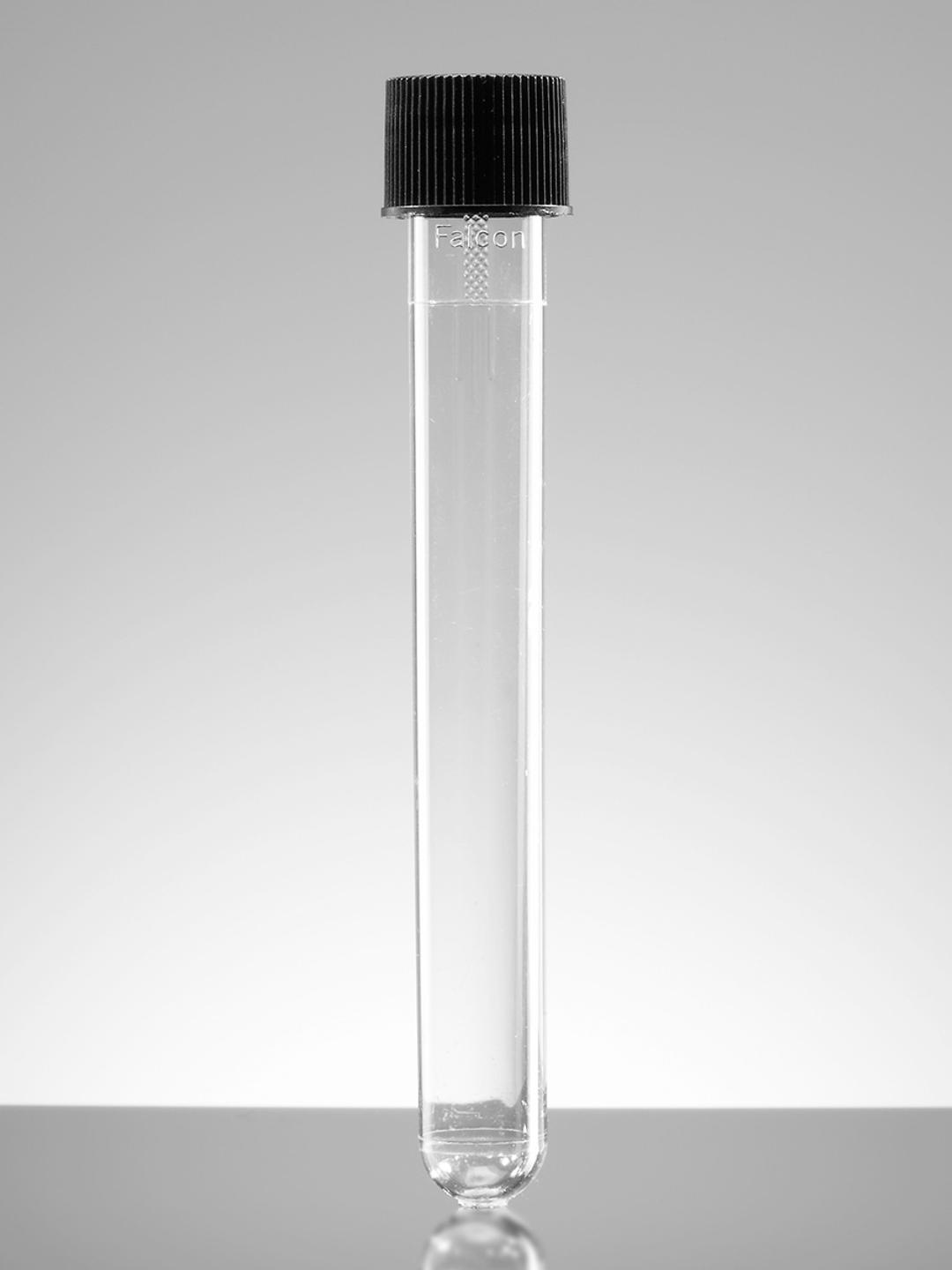 Falcon® 16 mL Round Bottom Polystyrene Test Tube, with Screw Cap, Sterile, 125/Pack, 1000/Case - Corning Life Sciences - General Lab