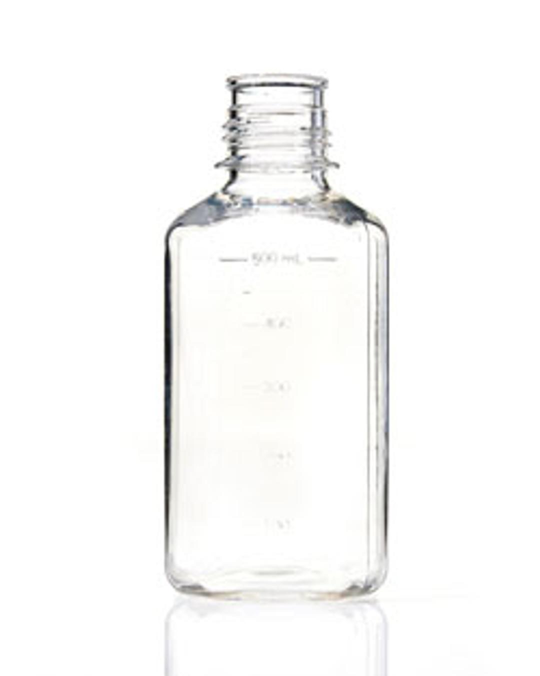EZBio® 500 mL Polycarbonate (PC) Media Bottles, Non-Sterile, Autoclavable Square Storage Bottles with 38-430 mm Neck, Without Caps, 12/PK - Foxx Life Sciences - Life Sciences