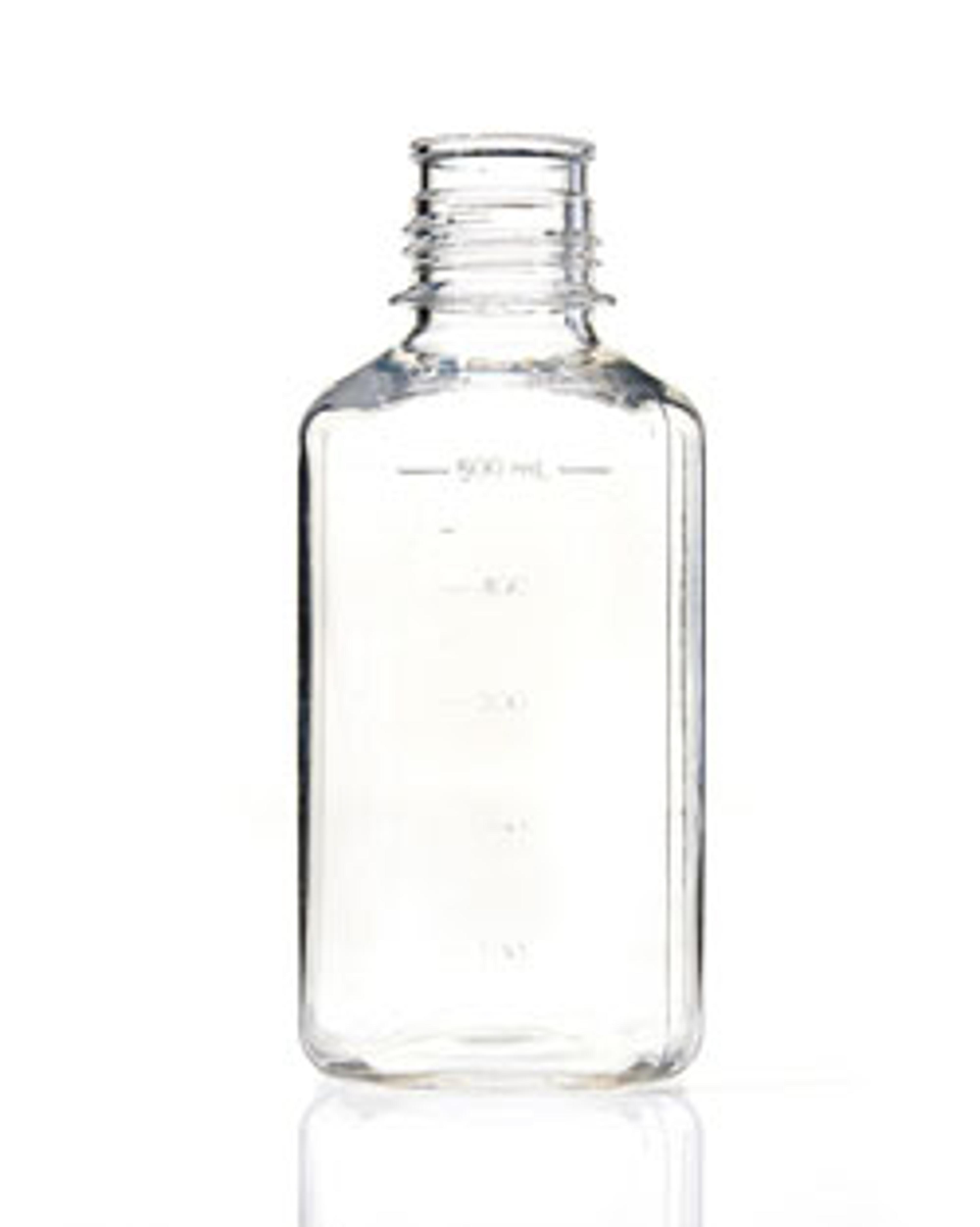 EZBio® 500 mL Polycarbonate (PC) Media Bottles, Non-Sterile, Autoclavable Square Storage Bottles with 38-430 mm Neck, Without Caps, 12/PK - Foxx Life Sciences - Life Sciences