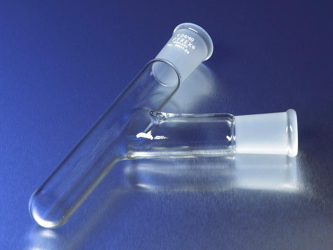 PYREX® Combination Reaction and Receiver Tube with Two 24/40 Standard Taper Outer Joints - Corning Life Sciences - General Lab