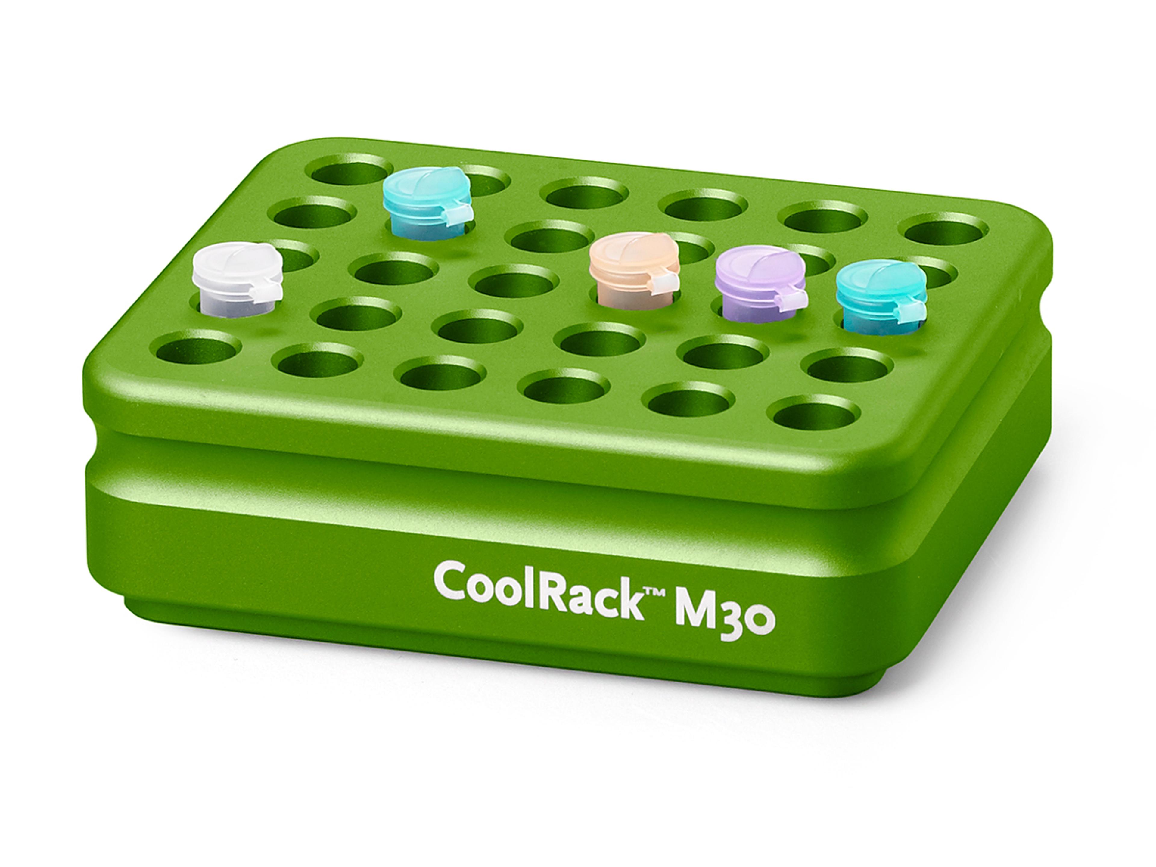 Corning® CoolRack M30, Holds 30 x 1.5 or 2 mL Microcentrifuge Tubes, Green - Corning Life Sciences - General Lab