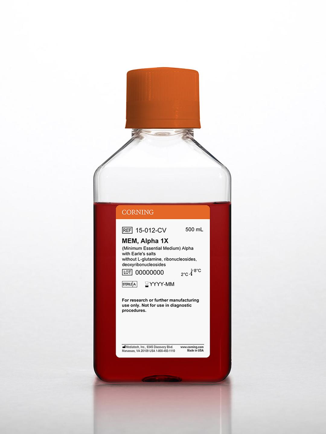 Corning® 500 mL MEM (Minimum Essential Medium) Alpha Medium - Corning Life Sciences