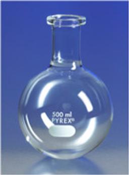 PYREX® 5L Short Ring Neck Boiling Flask, Round Bottom - Corning Life Sciences - General Lab