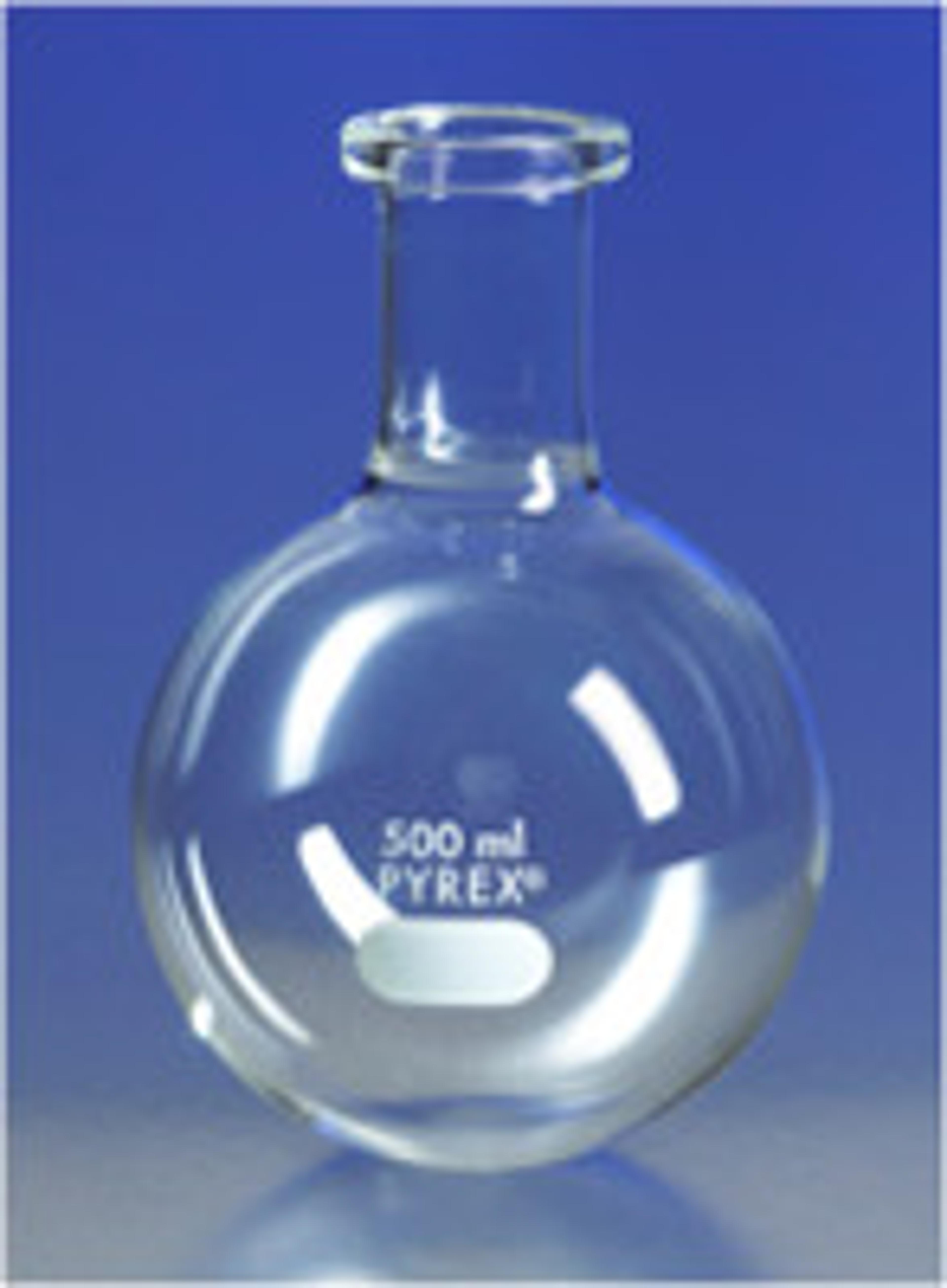 PYREX® 5L Short Ring Neck Boiling Flask, Round Bottom - Corning Life Sciences - General Lab
