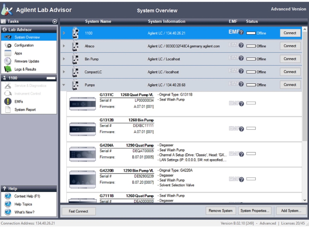 Agilent Lab Advisor Software - Agilent Technologies - Separations