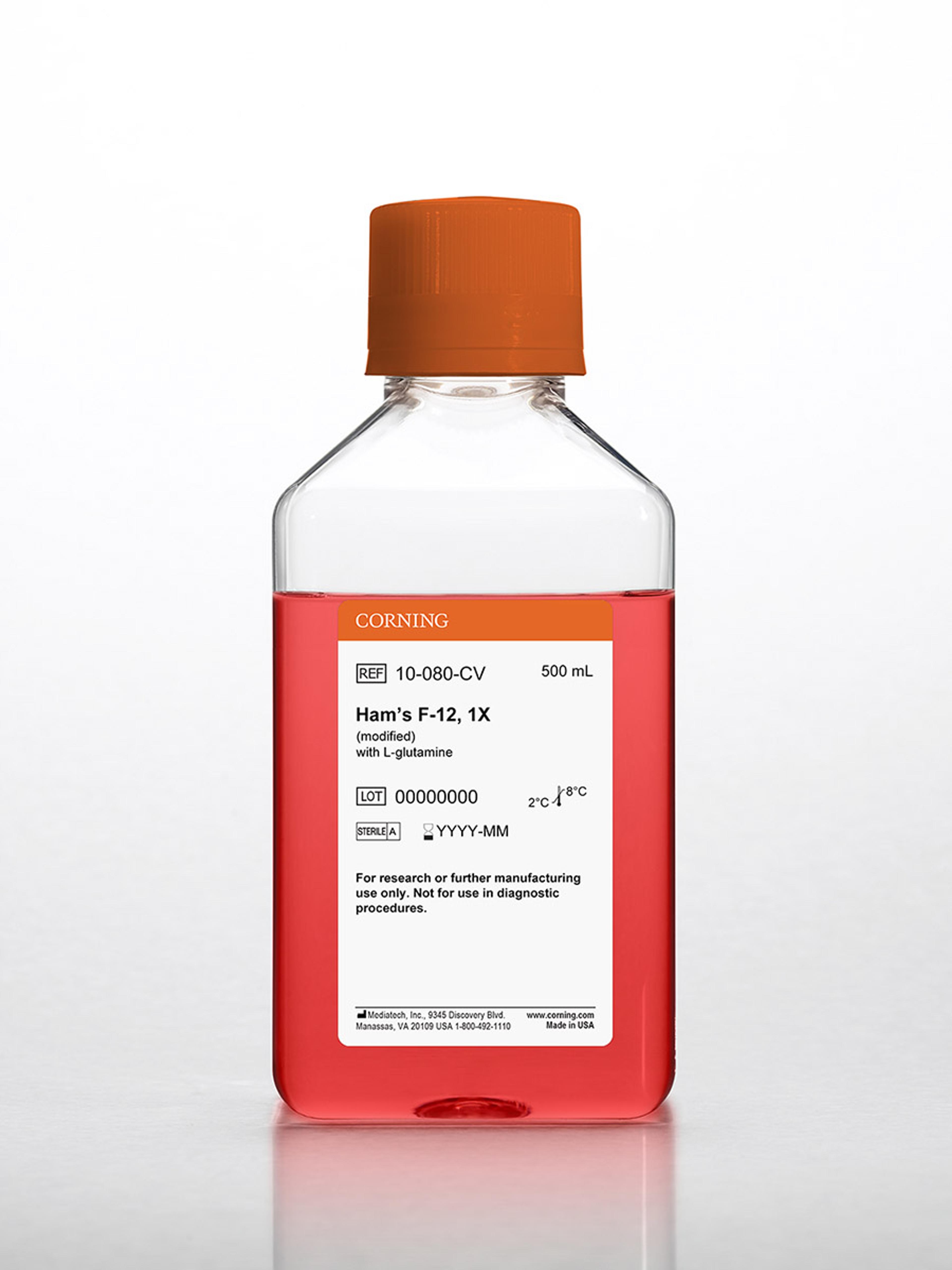 Corning® 500 mL Hams F-12 Medium - Corning Life Sciences