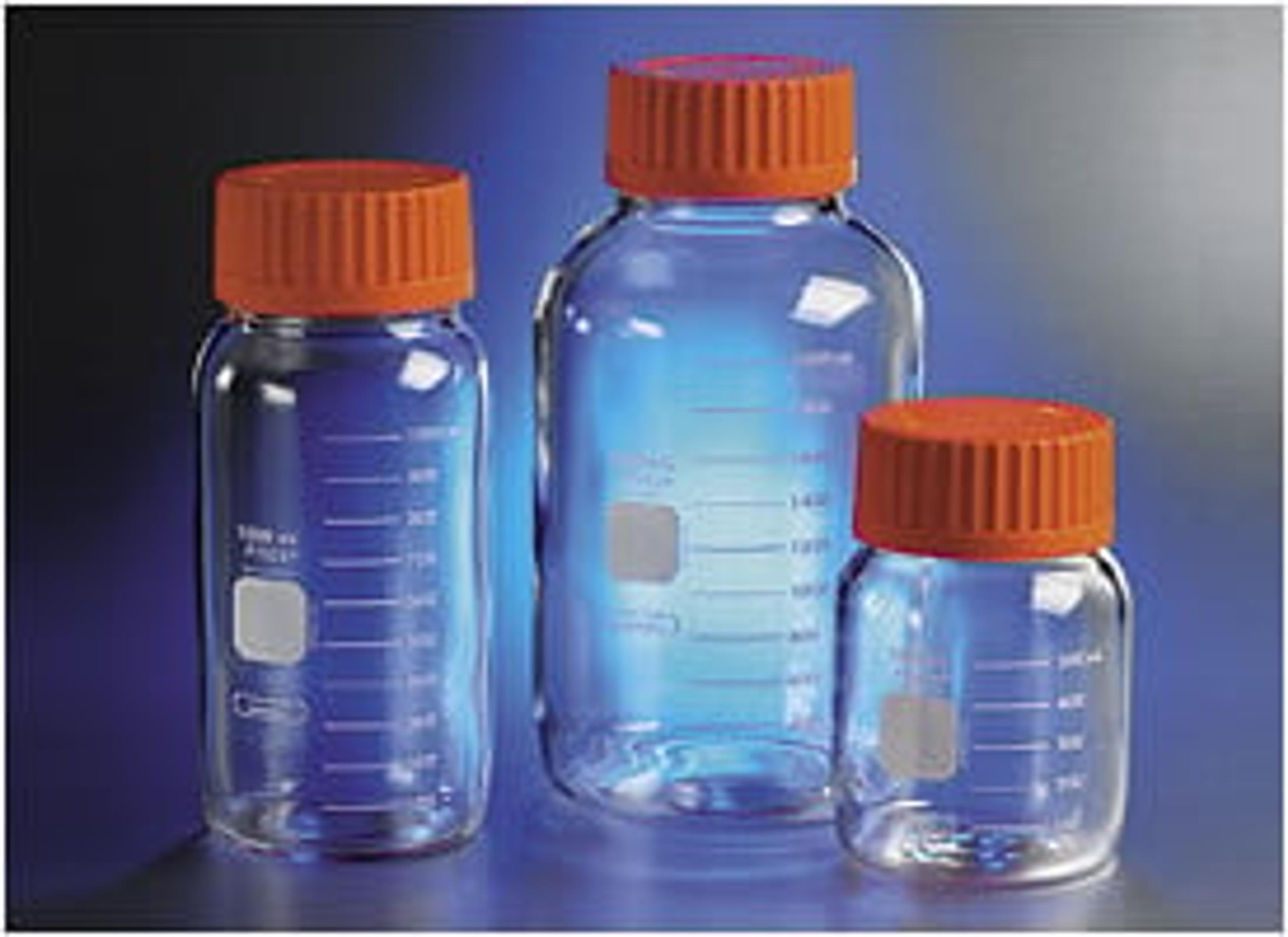 PYREX® 1L Round Wide Mouth Media Storage Bottles, with GLS80 Screw Cap - Corning Life Sciences - General Lab