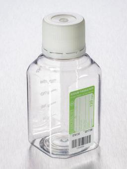 Corning® Gosselin™ Water Sampling Octagonal PET Bottle, 250 mL, Graduated, 120 mg/L Sodium Thiosulfate, 31 mm Tamper-evident Cap, Sterile, 1/Bag, 150/Case - Corning Life Sciences