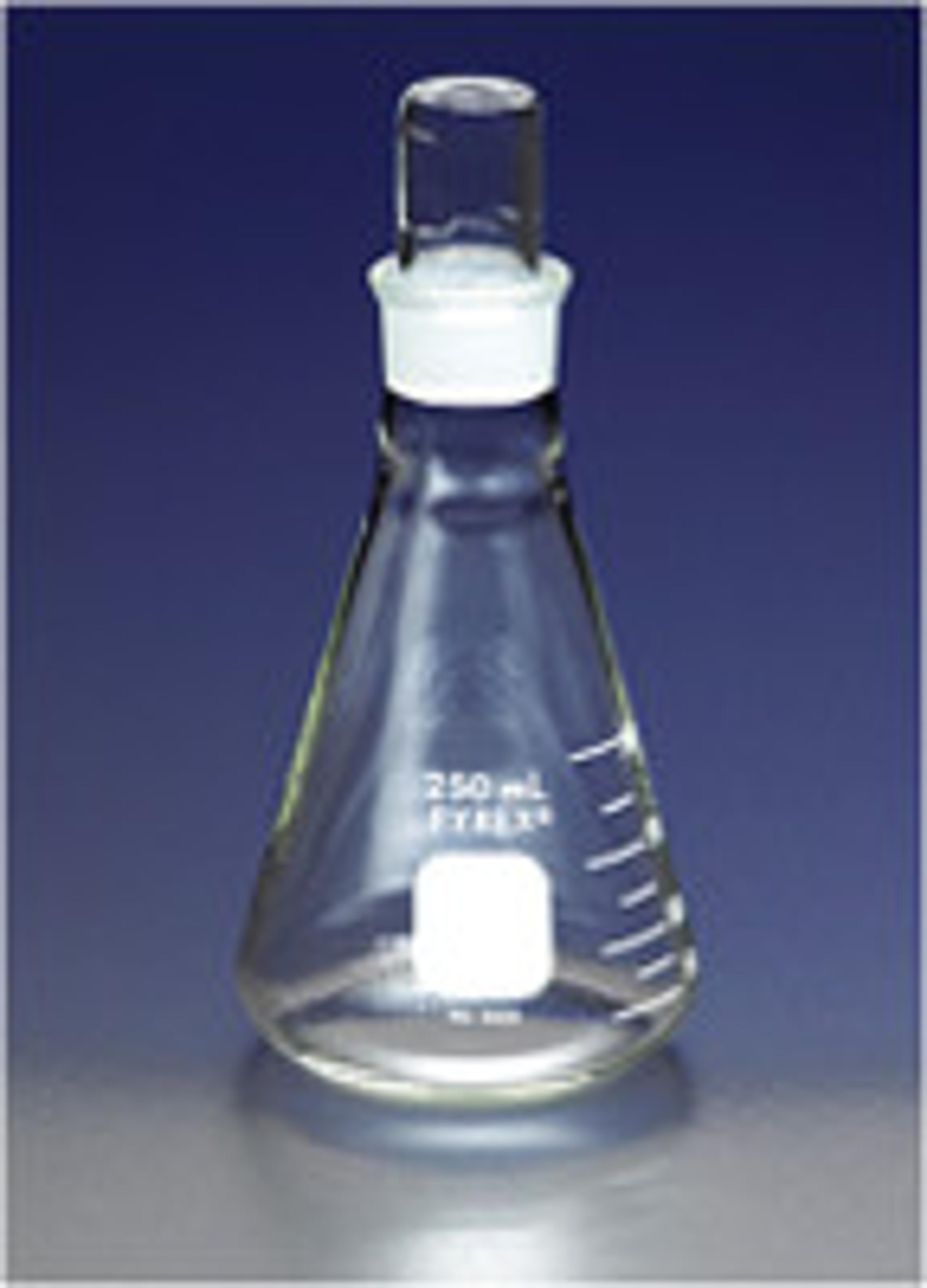 PYREX® 500 mL Narrow Mouth Erlenmeyer Flask with PYREX® Standard Taper Stopper - Corning Life Sciences - General Lab