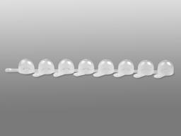 Axygen® 96-well Polyethylene Cluster Tube 8-Cap Strips, Sterile, 120 Strips/Pack, 5 Packs/Case - Corning Life Sciences