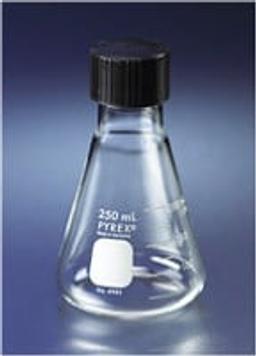 PYREX® 50 mL Narrow Mouth Erlenmeyer Flask with Phenolic Screw Cap - Corning Life Sciences - General Lab