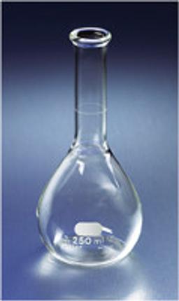 PYREX® 250 mL Phosphoric Acid Volumetric Flasks, Wide Neck, Tooled Rim - Corning Life Sciences - General Lab