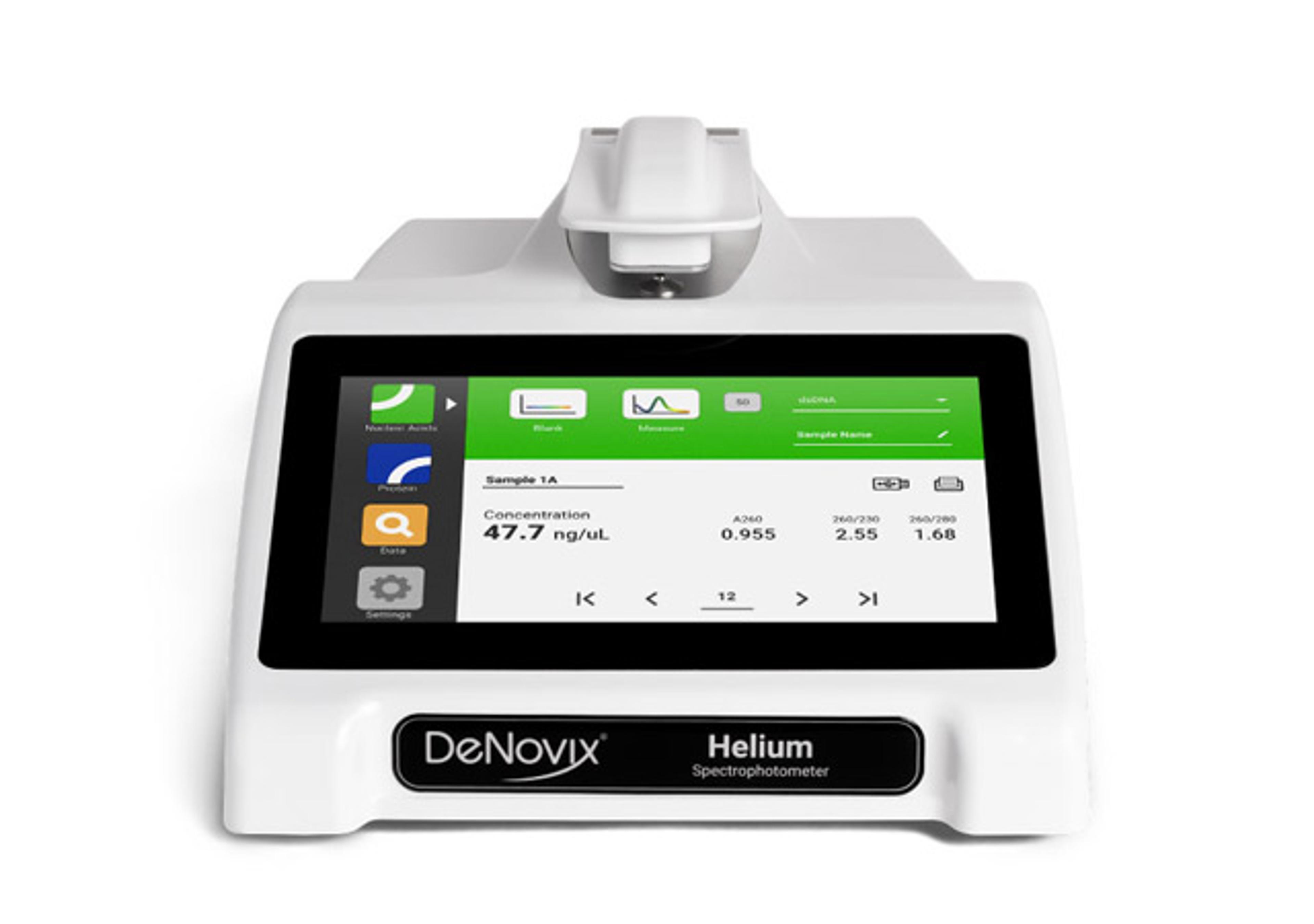 Helium 1 uL Spectrophotometer - DeNovix - Spectroscopy