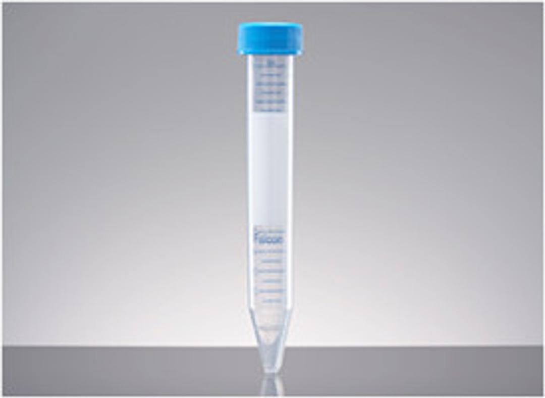 Falcon® 15 mL High Clarity PP Centrifuge Tube, Conical Bottom, with Dome Seal Screw Cap, Sterile, 50/Rack, 500/Case - Corning Life Sciences