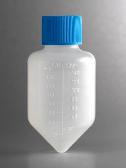 Falcon® 175 mL PP Centrifuge Tube, Conical Bottom, with Plug Seal Screw Cap, Sterile, 8/Bag, 48/Case - Corning Life Sciences