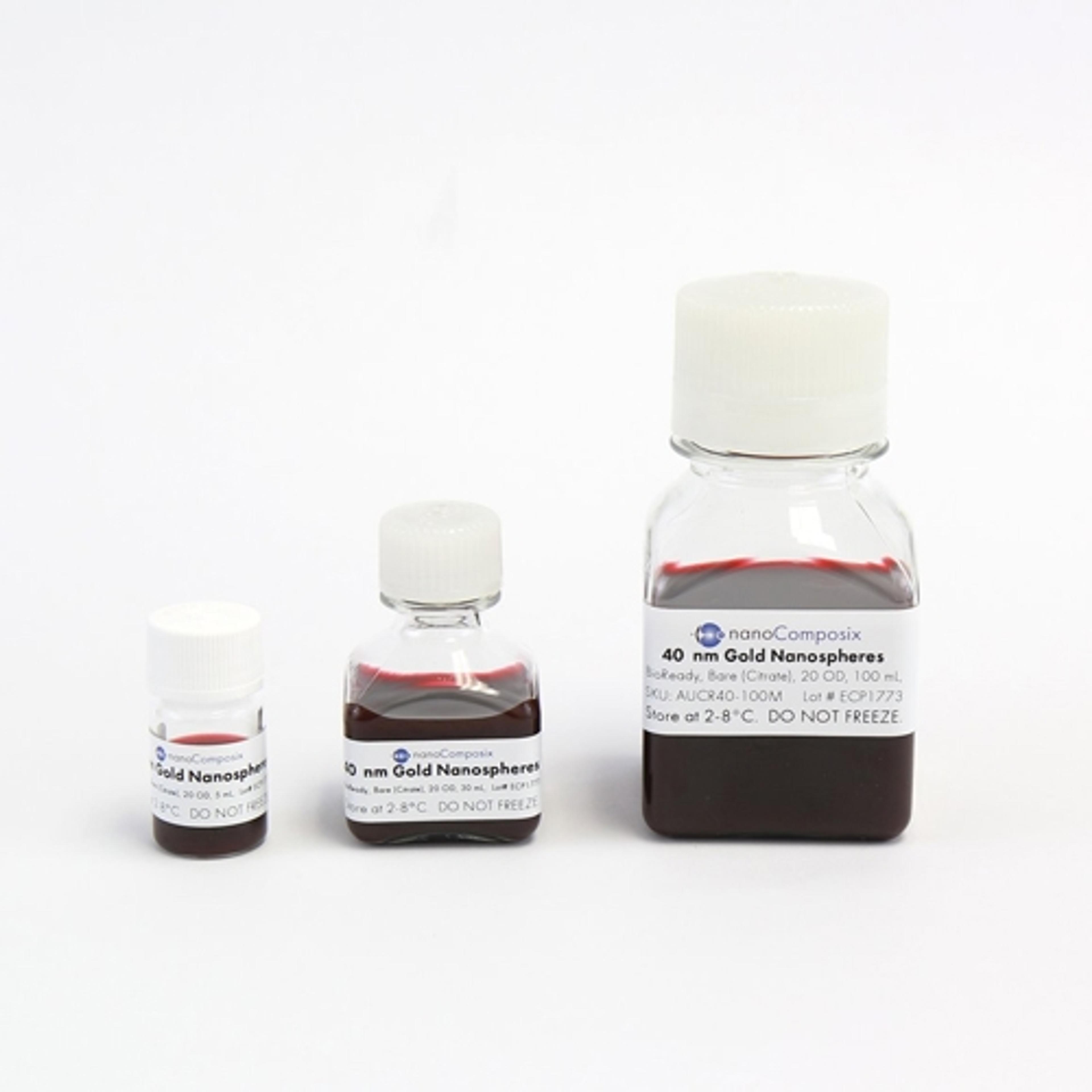BioReady Citrate Gold Nanospheres - 40 nm - nanoComposix - Life Sciences