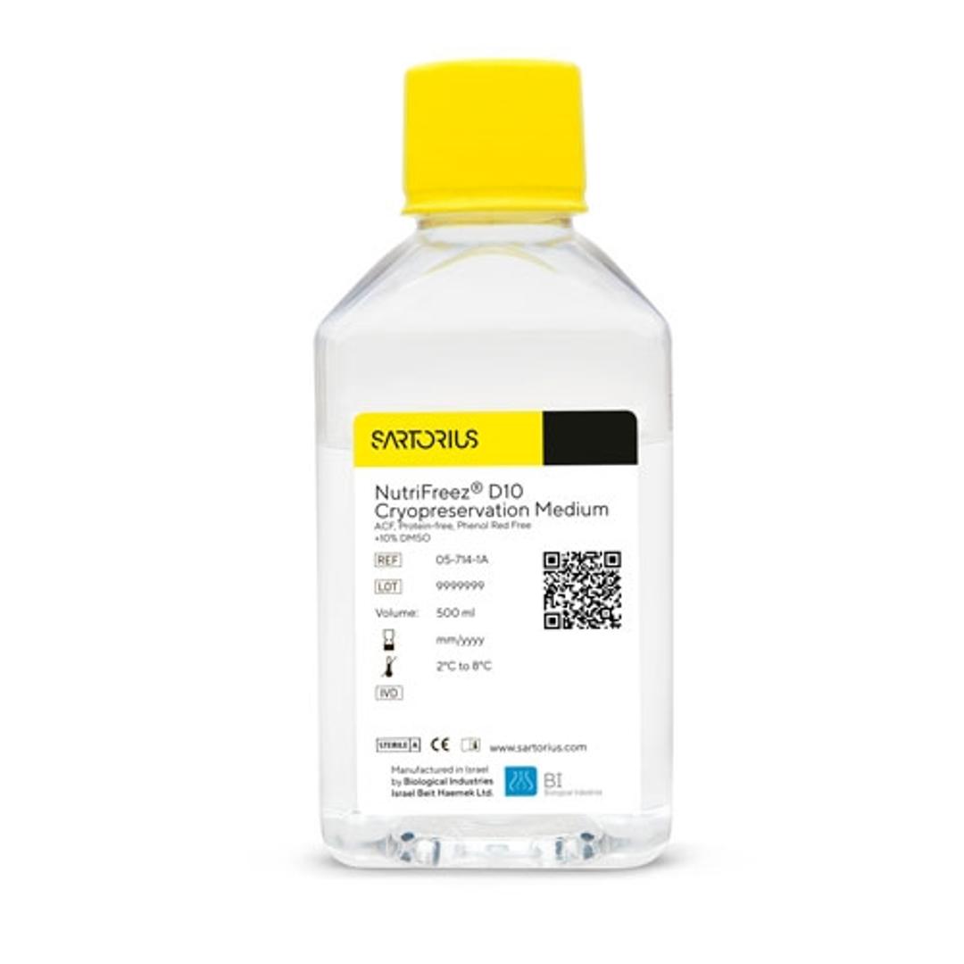 NutriFreez® D10 Cryopreservation Medium without Phenol Red - Sartorius Group - Life Sciences