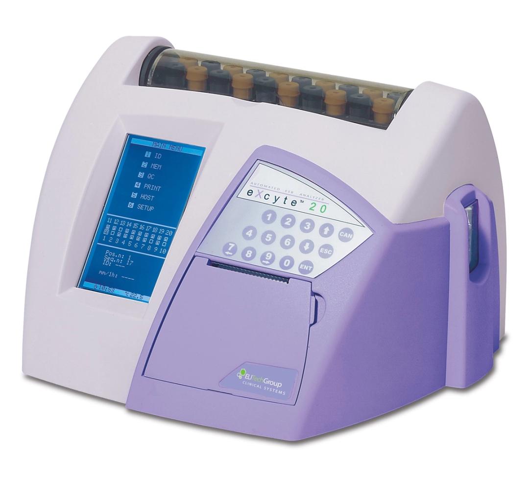 Excyte® 20 Automated ESR Analyzer - Bruker Biomedical Systems (formerly ELITechGroup)  - Clinical Diagnostics