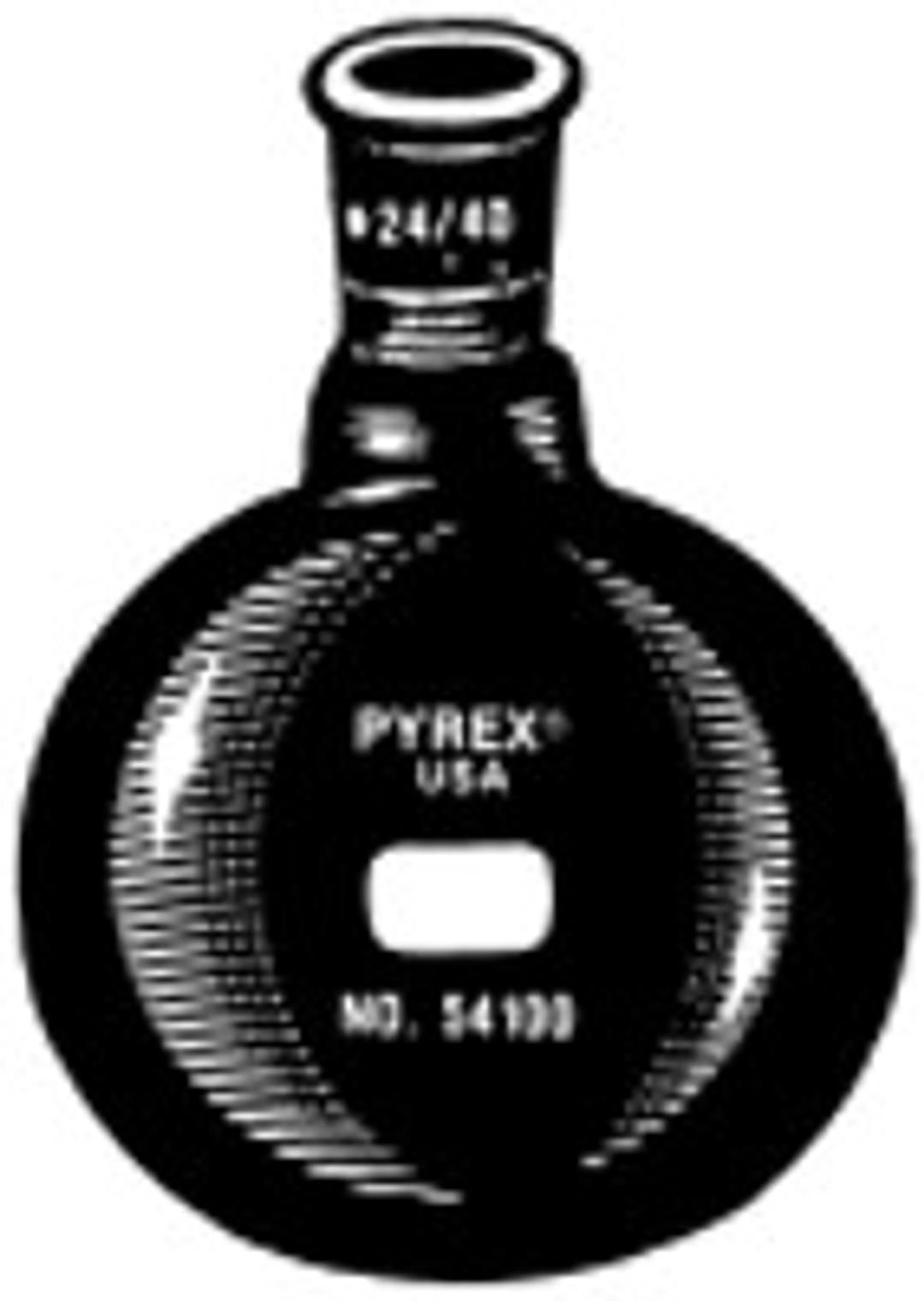 PYREX® 250 mL Low Actinic Short Neck Boiling Flask, Flat Bottom, 24/40 Standard Taper Joint - Corning Life Sciences - General Lab