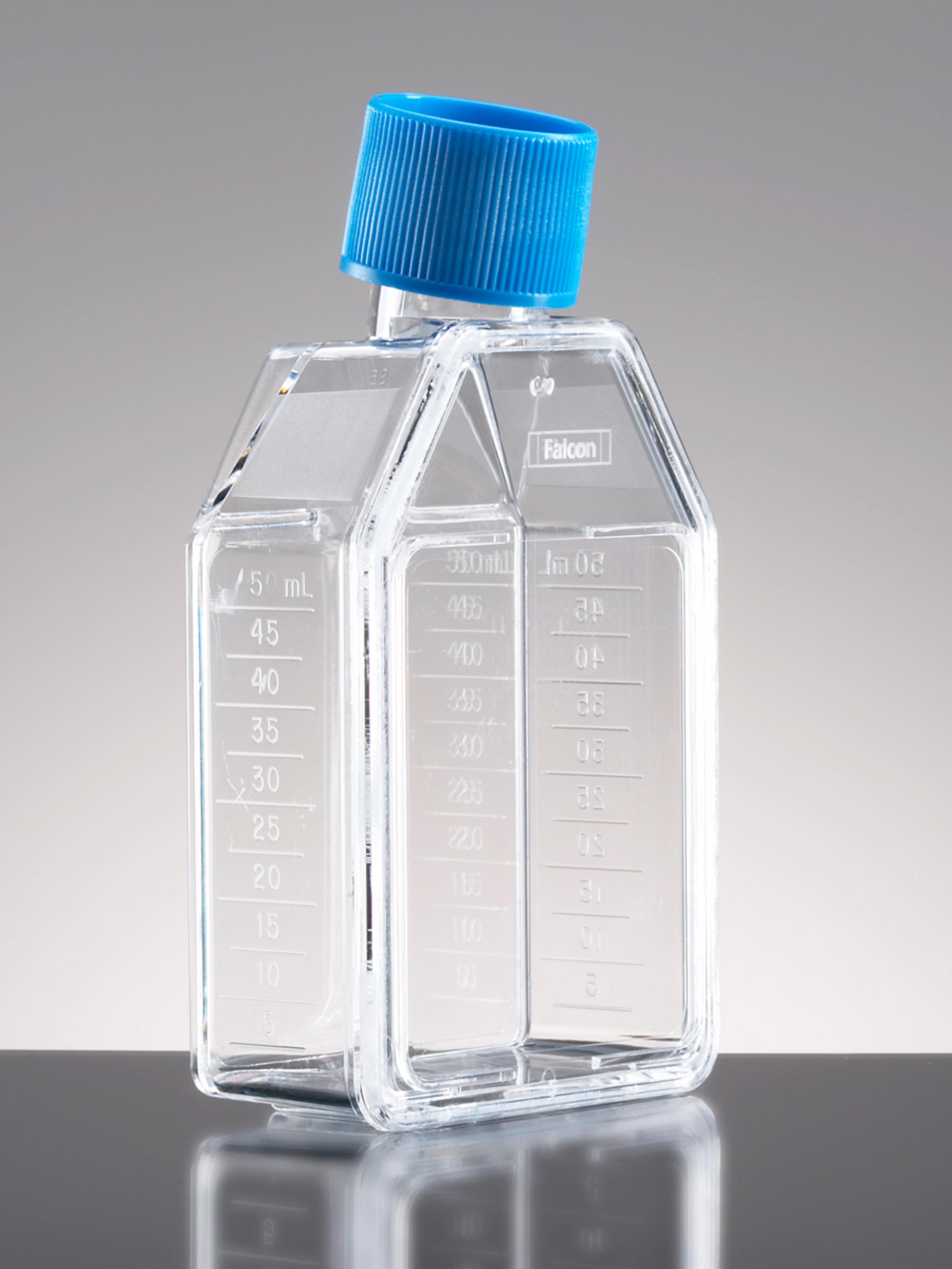 Falcon® 25cm² Rectangular Canted Neck Cell Culture Flask with Plug Seal Screw Cap - Corning Life Sciences - Life Sciences