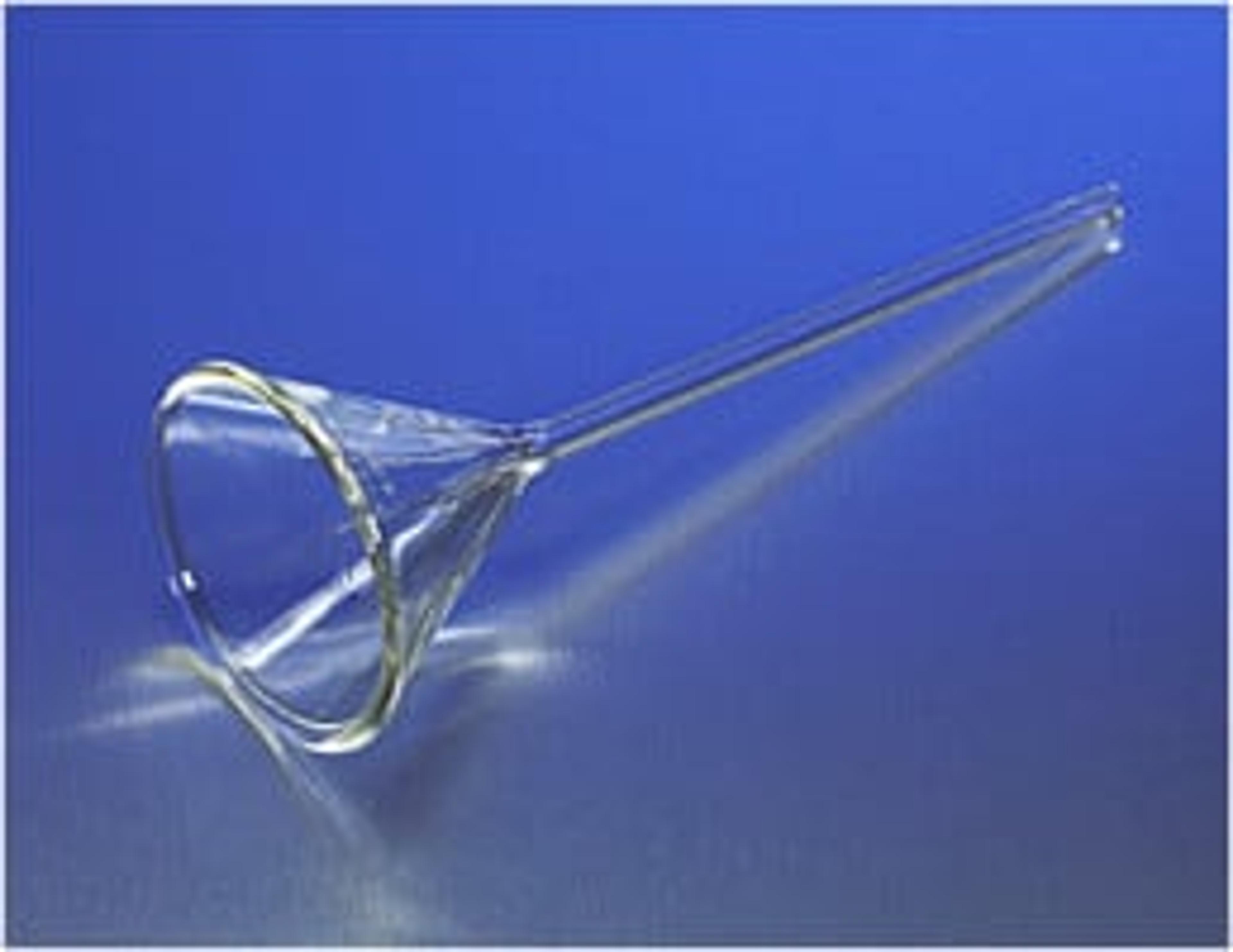 PYREX® 65 mm Diameter 60° Angle Fluted Funnel with Long Stem - Corning Life Sciences - General Lab