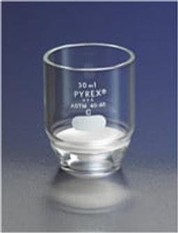 PYREX® 30 mL Low Form Gooch Crucible with 30 mm Diameter Fine Porosity Fritted Disc - Corning Life Sciences - General Lab