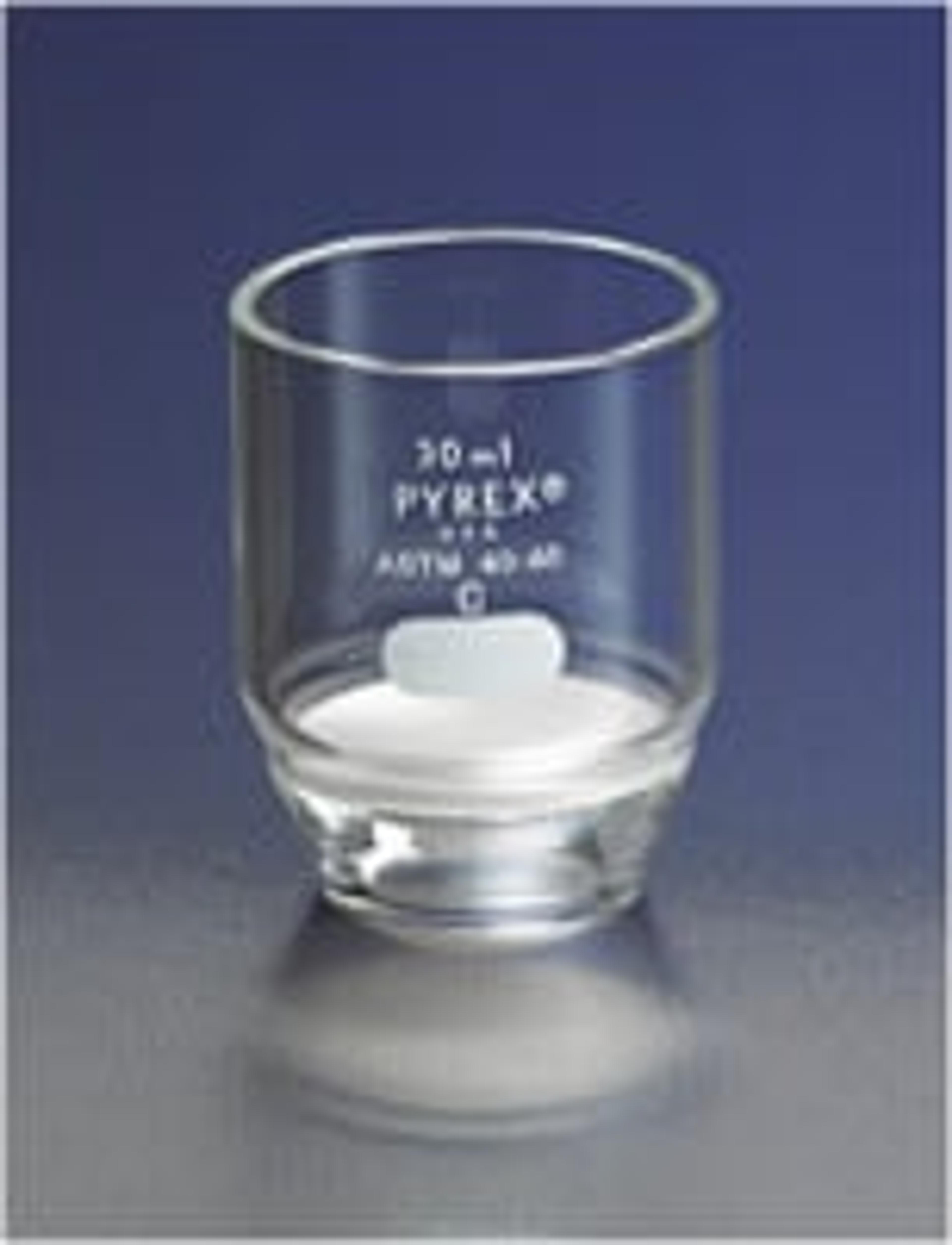 PYREX® 30 mL Low Form Gooch Crucible with 30 mm Diameter Coarse Porosity Fritted Disc - Corning Life Sciences - General Lab