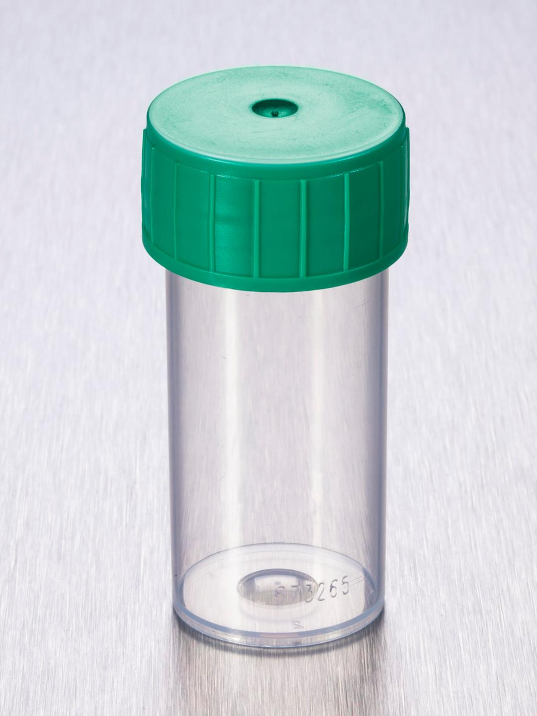 Corning® Gosselin™ Straight Container, 40 mL, PP, Green Screw Cap, Assembled, 100/Bag, 1000/Case - Corning Life Sciences