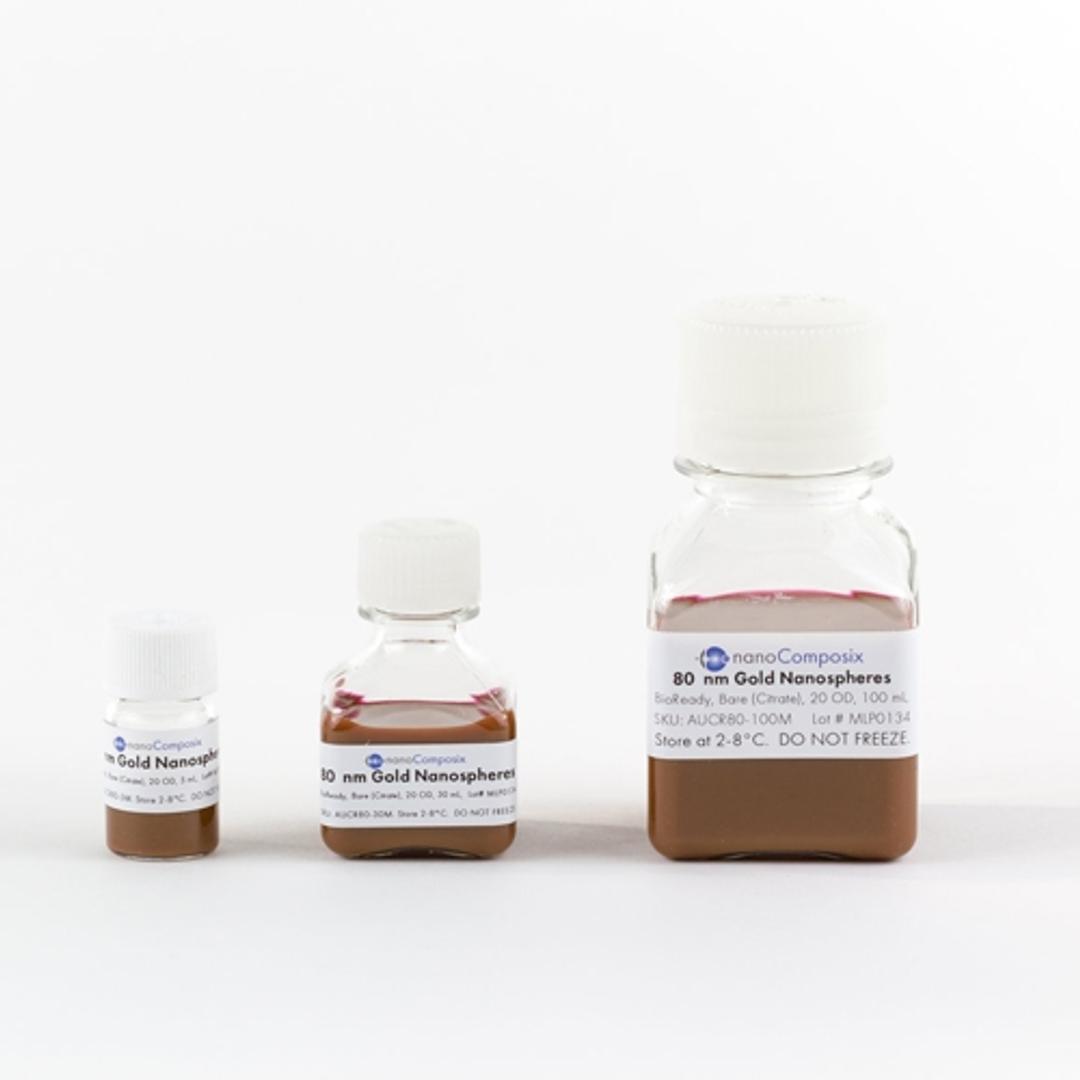 BioReady Citrate Gold Nanospheres - 80 nm - nanoComposix - Life Sciences
