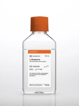 Corning® 500 mL L-Glutamine, 200 mM solution, 100x [+] 8.5 g/L NaCl - Corning Life Sciences