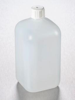 Corning® Gosselin™ Square HDPE Bottle, 1 L, 20 mm White Cap, Assembled, 60/Case - Corning Life Sciences