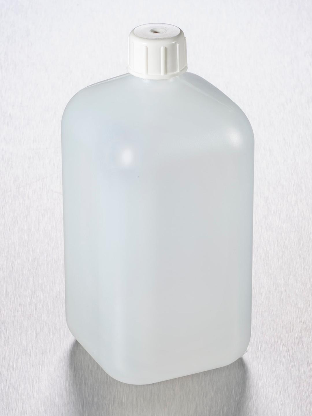 Corning® Gosselin™ Square HDPE Bottle, 1 L, 20 mm White Cap, Assembled, 60/Case - Corning Life Sciences