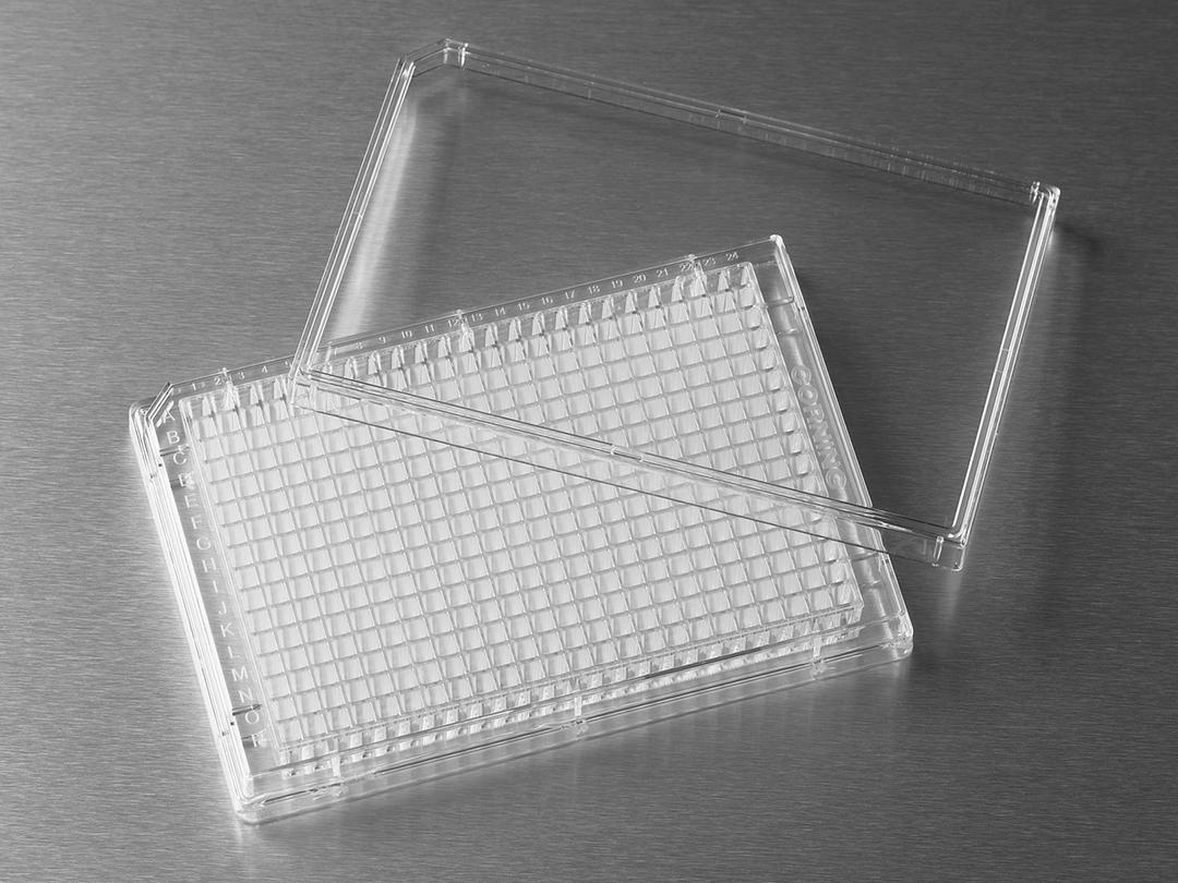 Corning® 384-well Clear Flat Bottom Polystyrene Not Treated Microplate, 20 per Bag, with Lid, Sterile - Corning Life Sciences - Life Sciences
