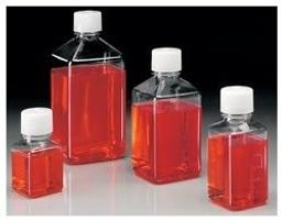 Nalgene™ Square PET Media Bottles with Closure: Sterile, Shrink-Wrapped Trays - Thermo Fisher Scientific - General Lab