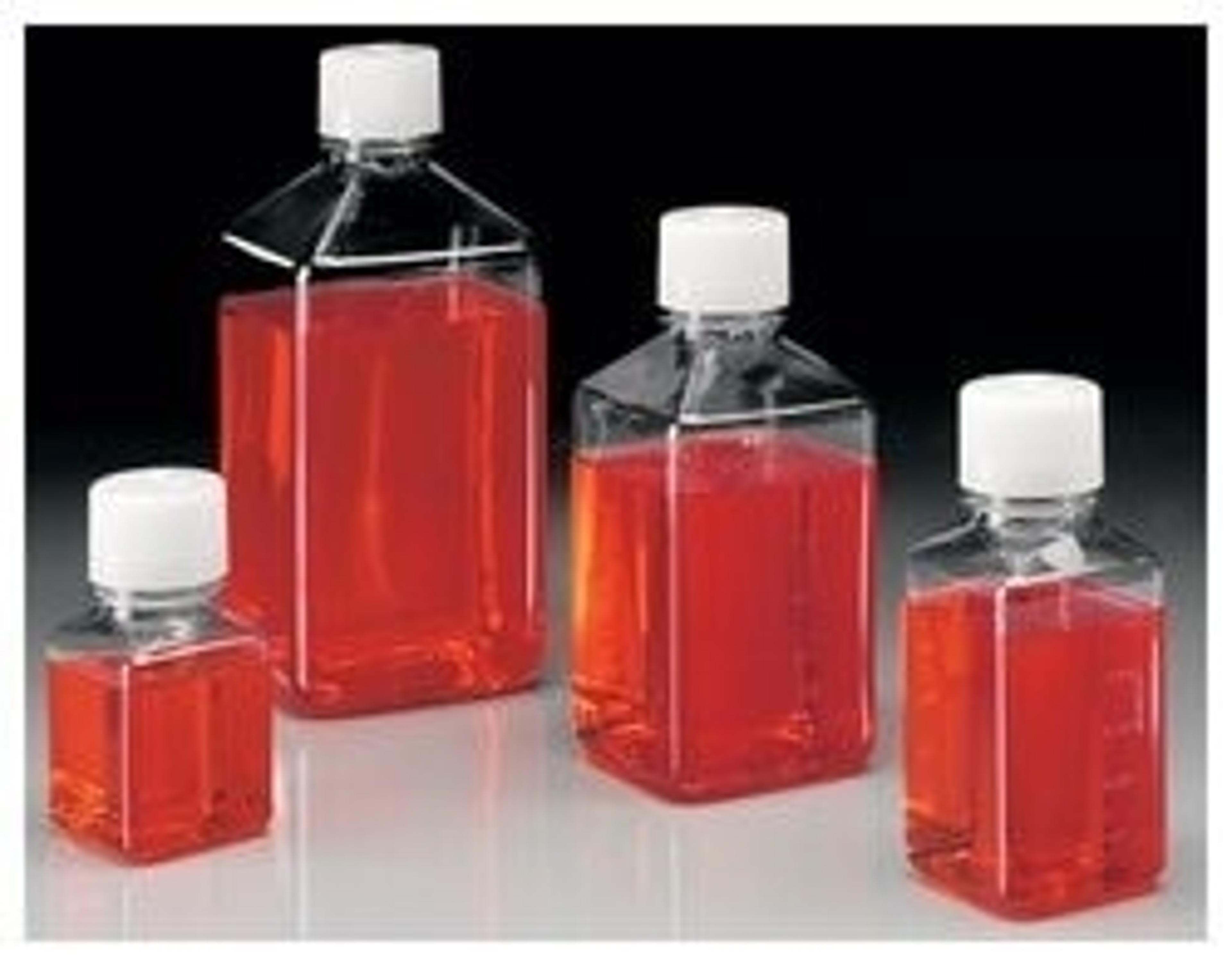 Nalgene™ Square PET Media Bottles with Closure: Sterile, Shrink-Wrapped Trays - Thermo Fisher Scientific - General Lab