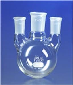 PYREX® 500 mL Three Neck Distilling Flask with Vertical Neck Standard Taper Joints - Corning Life Sciences - General Lab