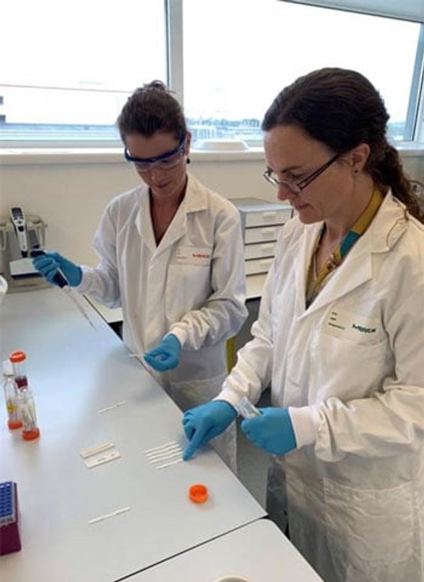 Katie O’Brien, R&D scientist and Dr. Eileen Hannigan, senior scientist, Merck Life Science/MilliporeSigma Diagnostic Solutions Group