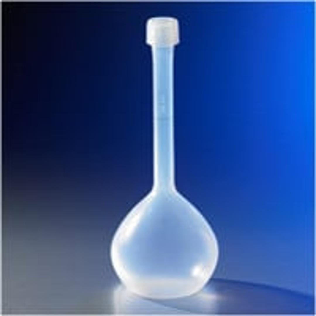 Corning® 50 mL Class A Reusable Plastic Volumetric Flask, Perfluoroalkoxy-copolymer with GL-18 Screw Cap - Corning Life Sciences - General Lab