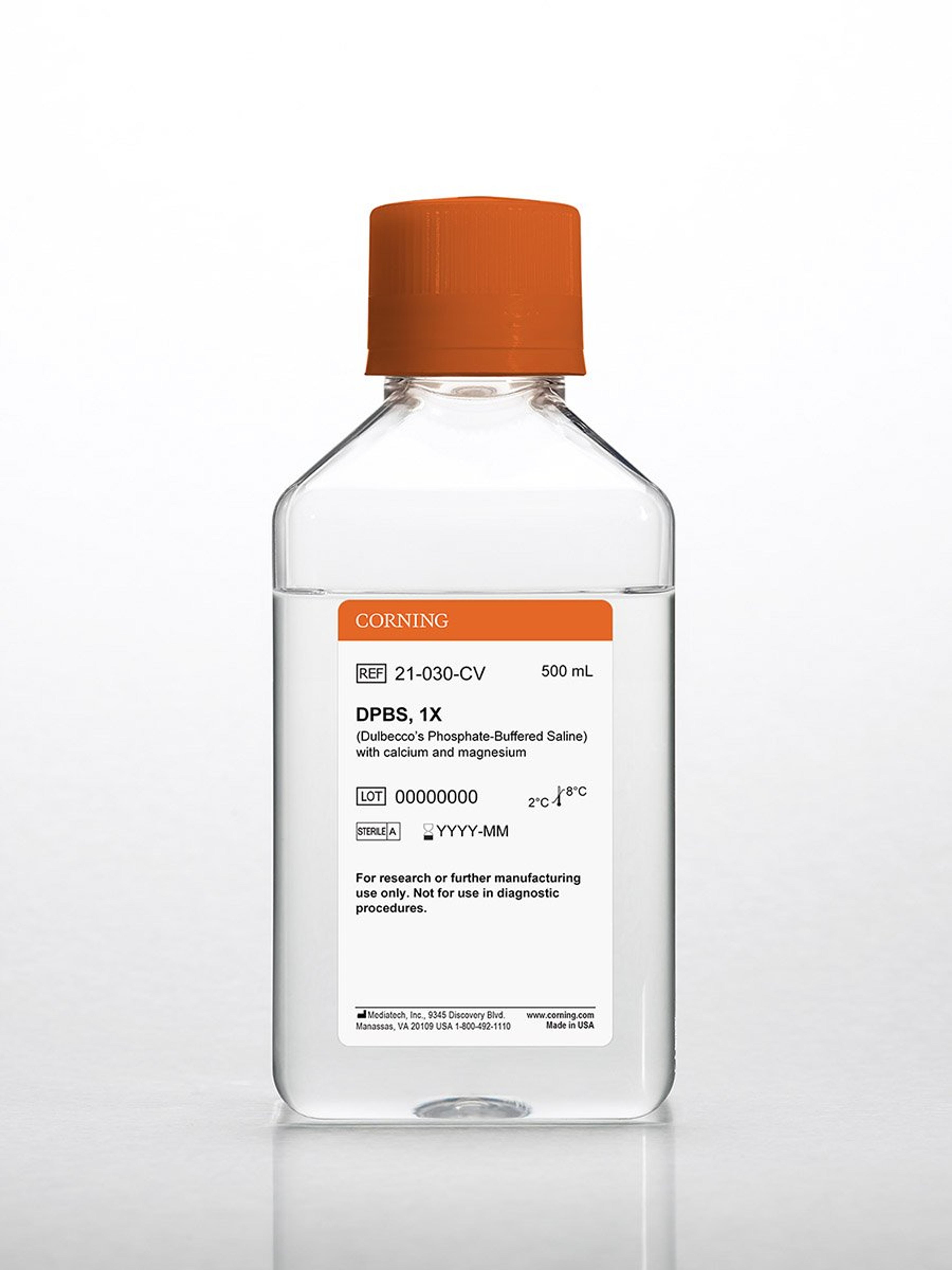 Corning® Dulbecco’s Phosphate-Buffered Saline, 1X with calcium and magnesium - Corning Life Sciences