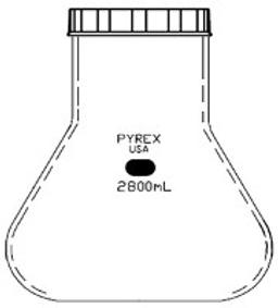 PYREX® 2800 mL Fernbach-Style Culture Flask with Screw Cap - Corning Life Sciences - General Lab