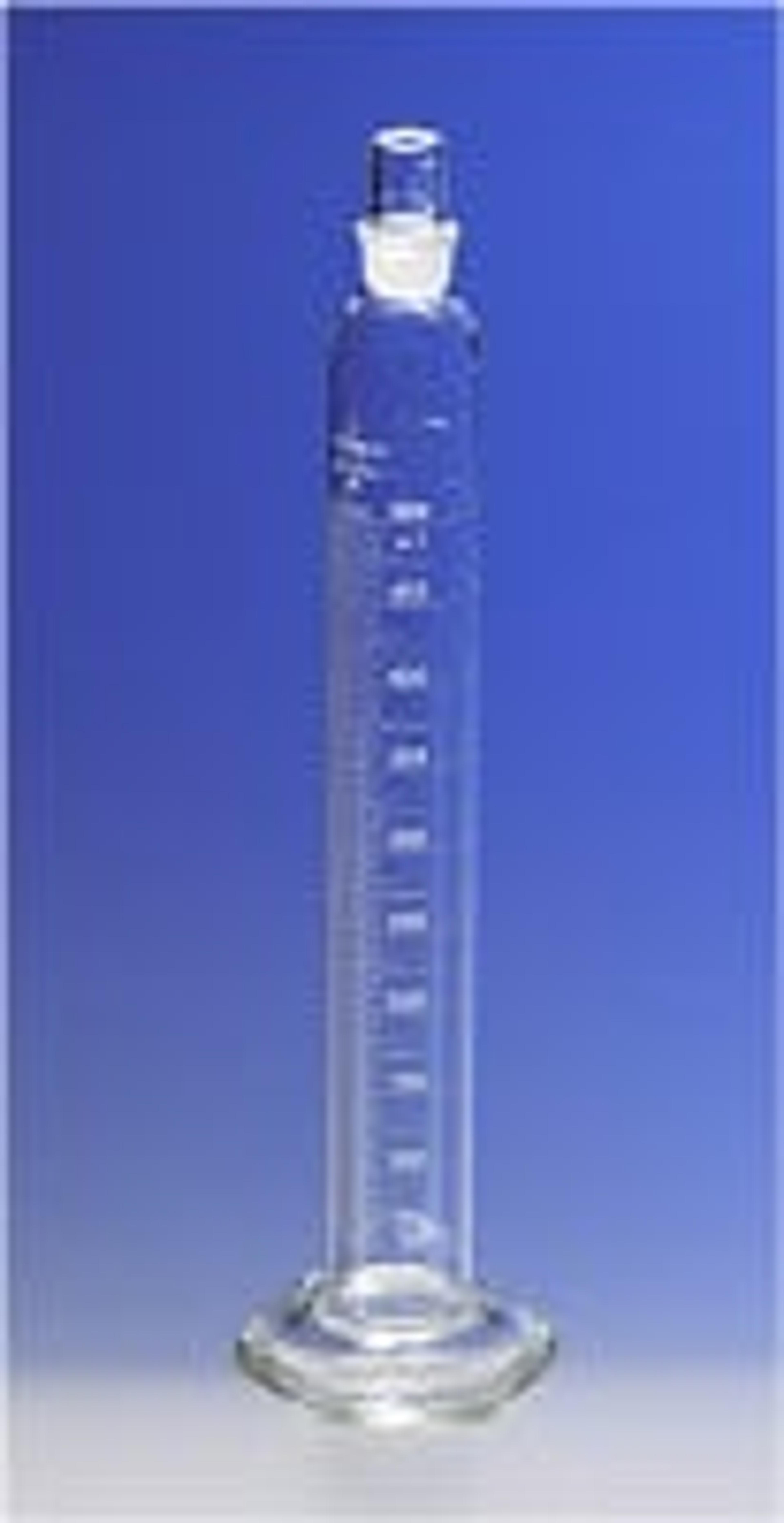 PYREX® 10 mL Single Metric Scale Cylinders, Serialized/Certified Class A, Standard Taper Stopper, White Graduations, TC - Corning Life Sciences - General Lab