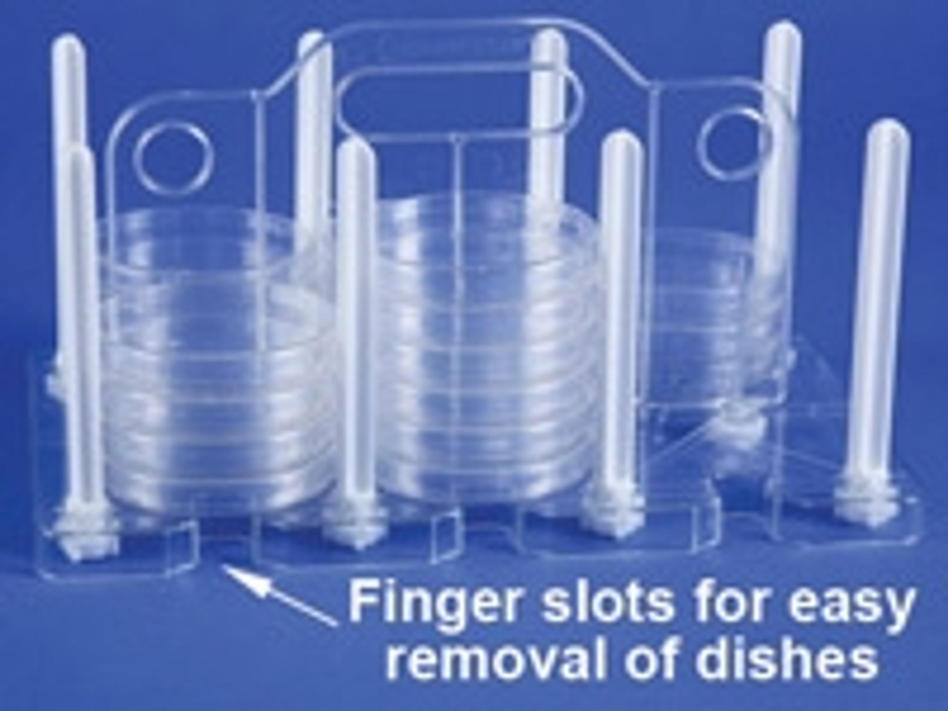 100MM PETRI DISH RACK - CLEAR TPX BODY - Bel-Art Products - General Lab